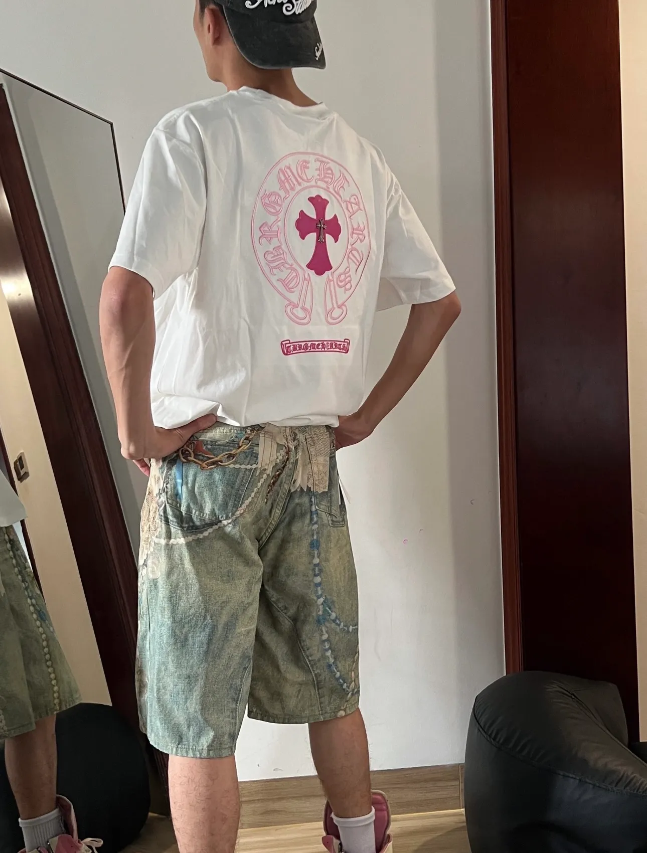 CHROME HEARTS/ Pink T #